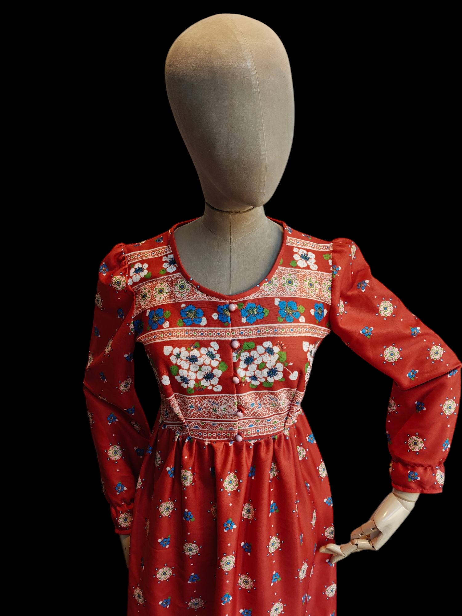 retro maxi dress size 8