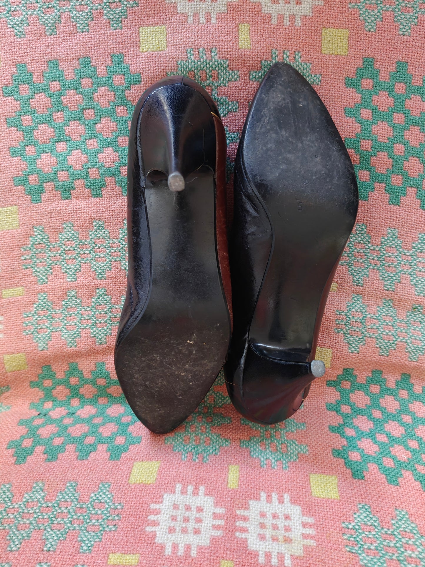 80s heeled shoes and matching clutch bag size 4.5-5.