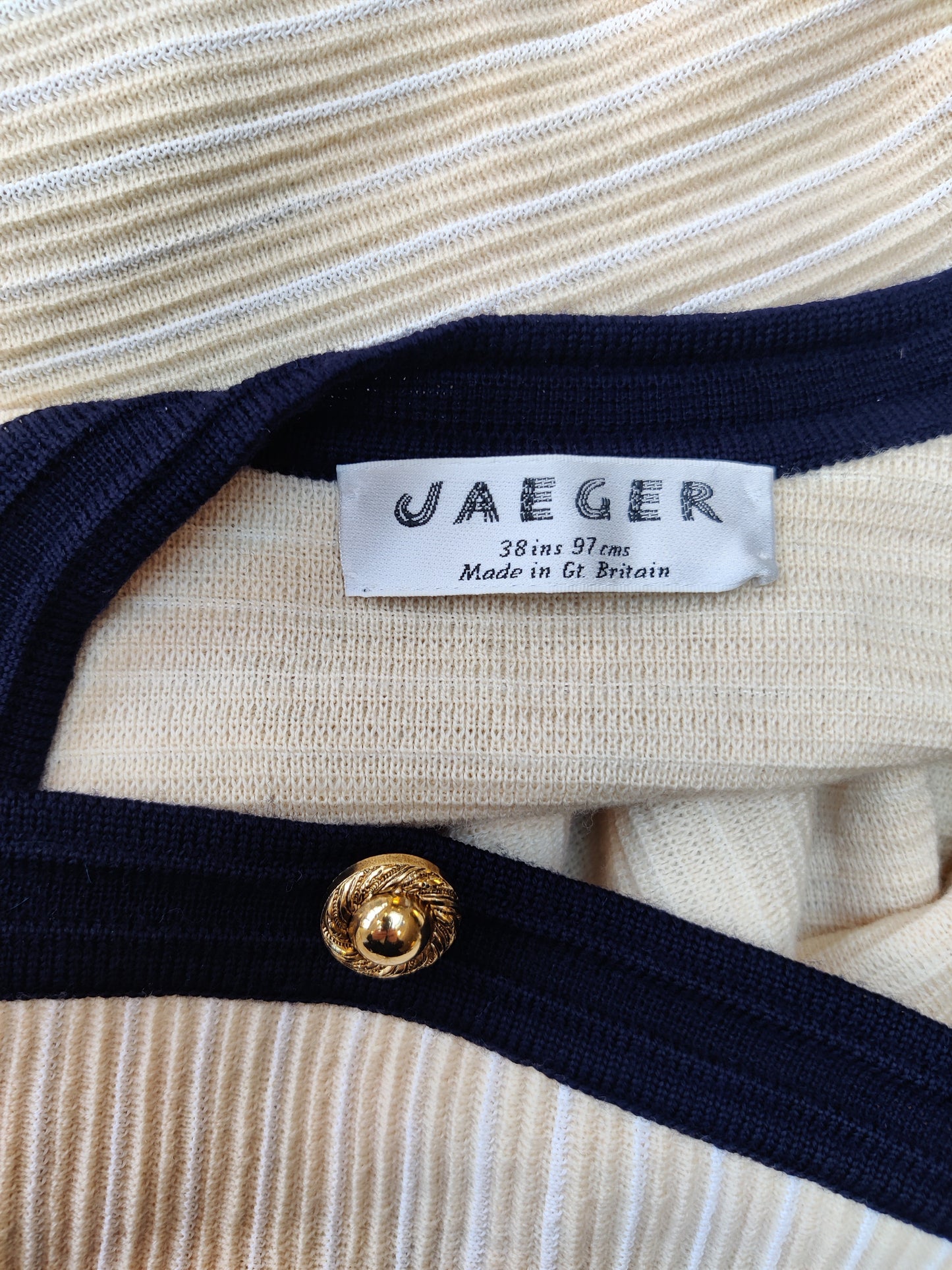 Vintage Jaeger monochrome boxy cardigan.