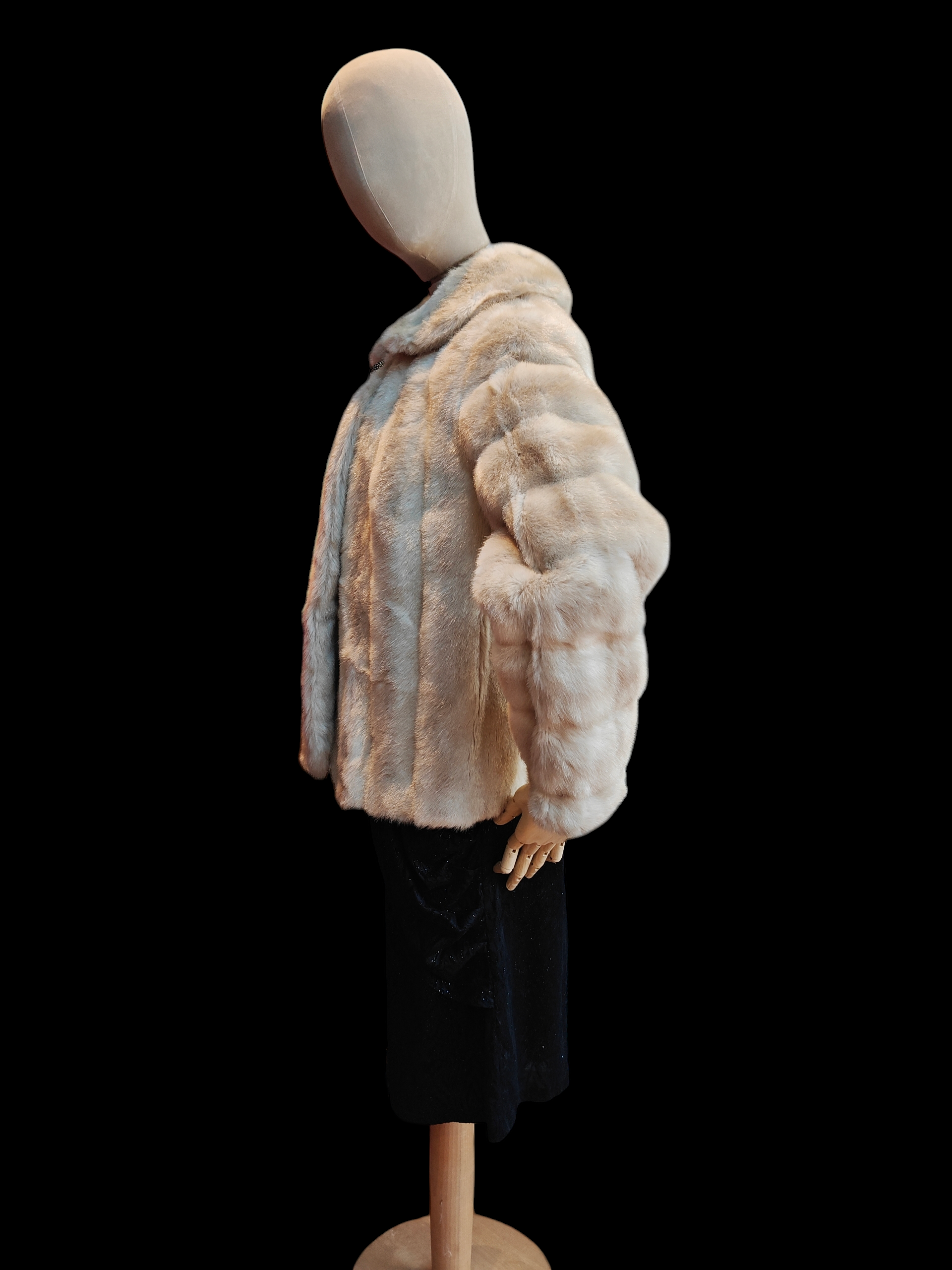 shorter style faux fur vintage jacket