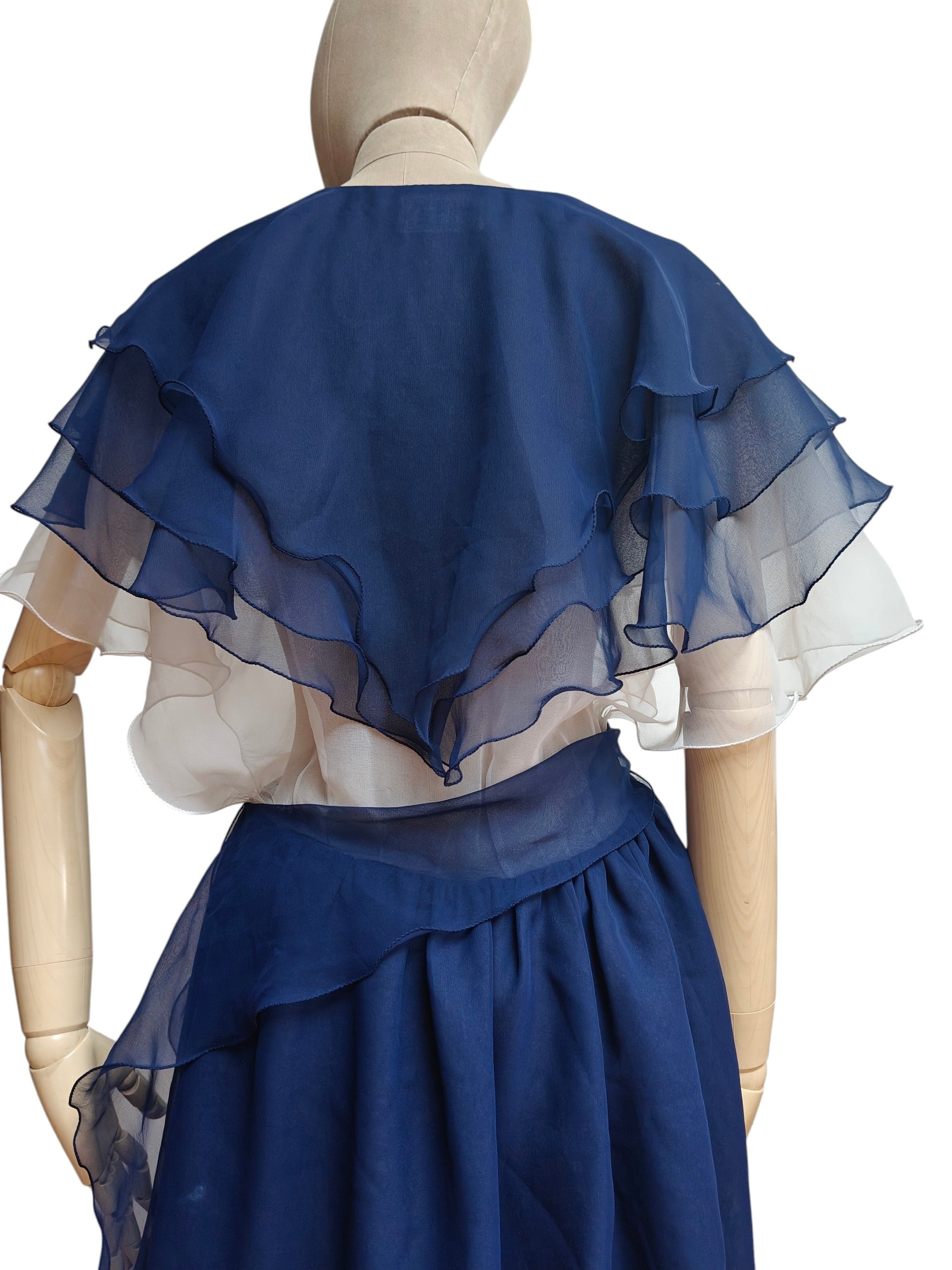 vintage Frank Usher  capelette dress