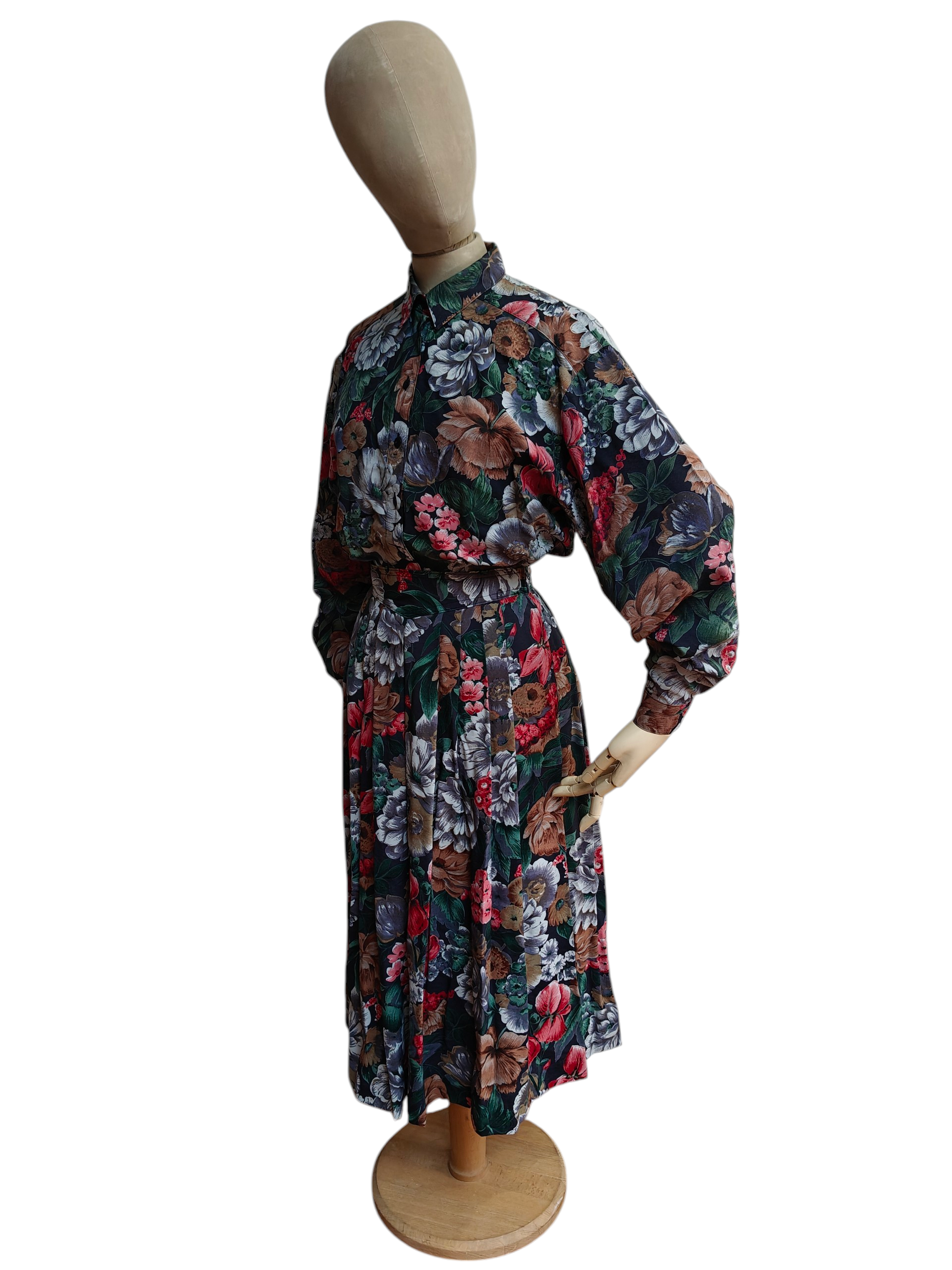 vintage floral 2 piece set size 8-10