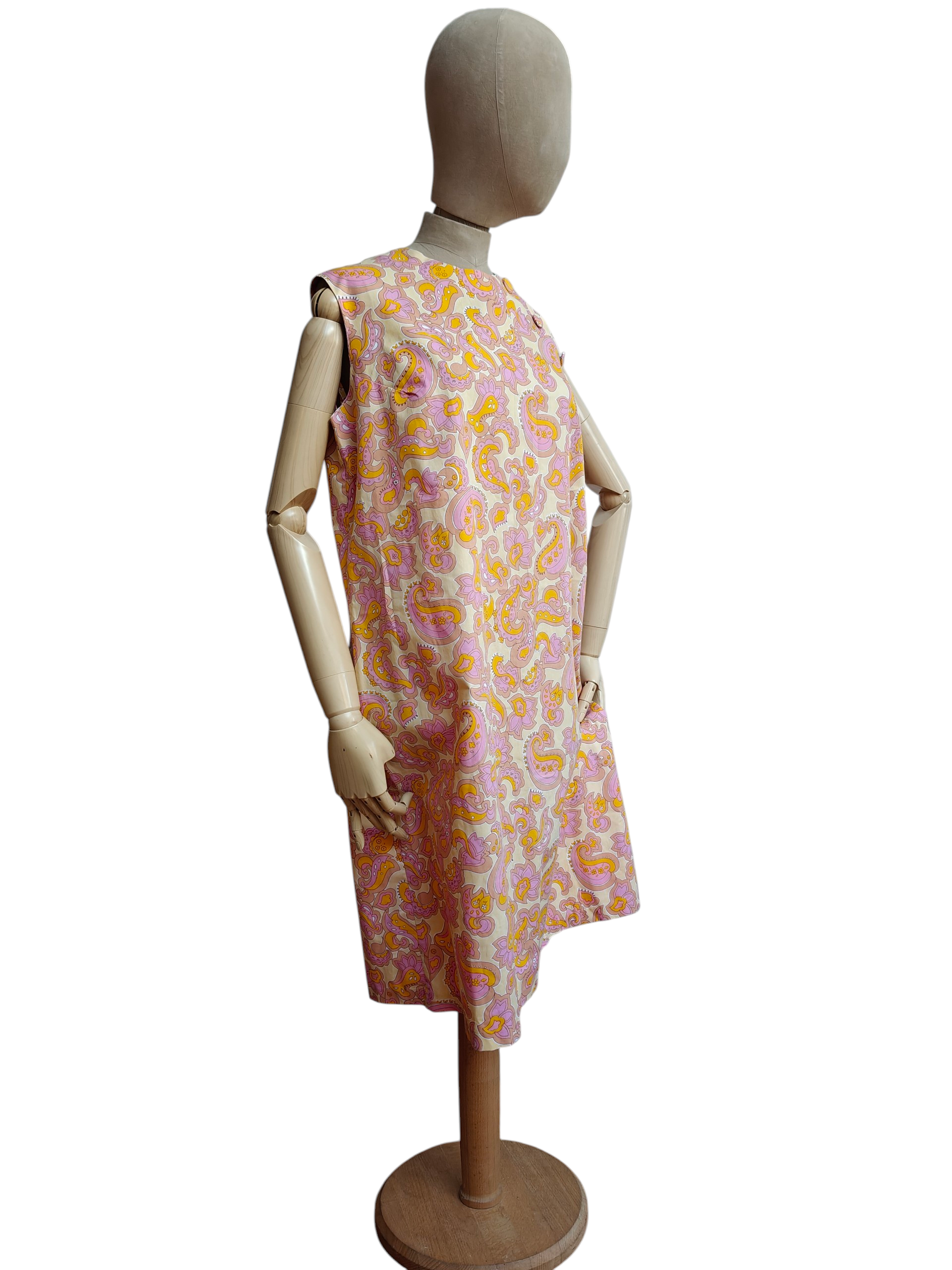 vintage sleeveless shift dress size 16