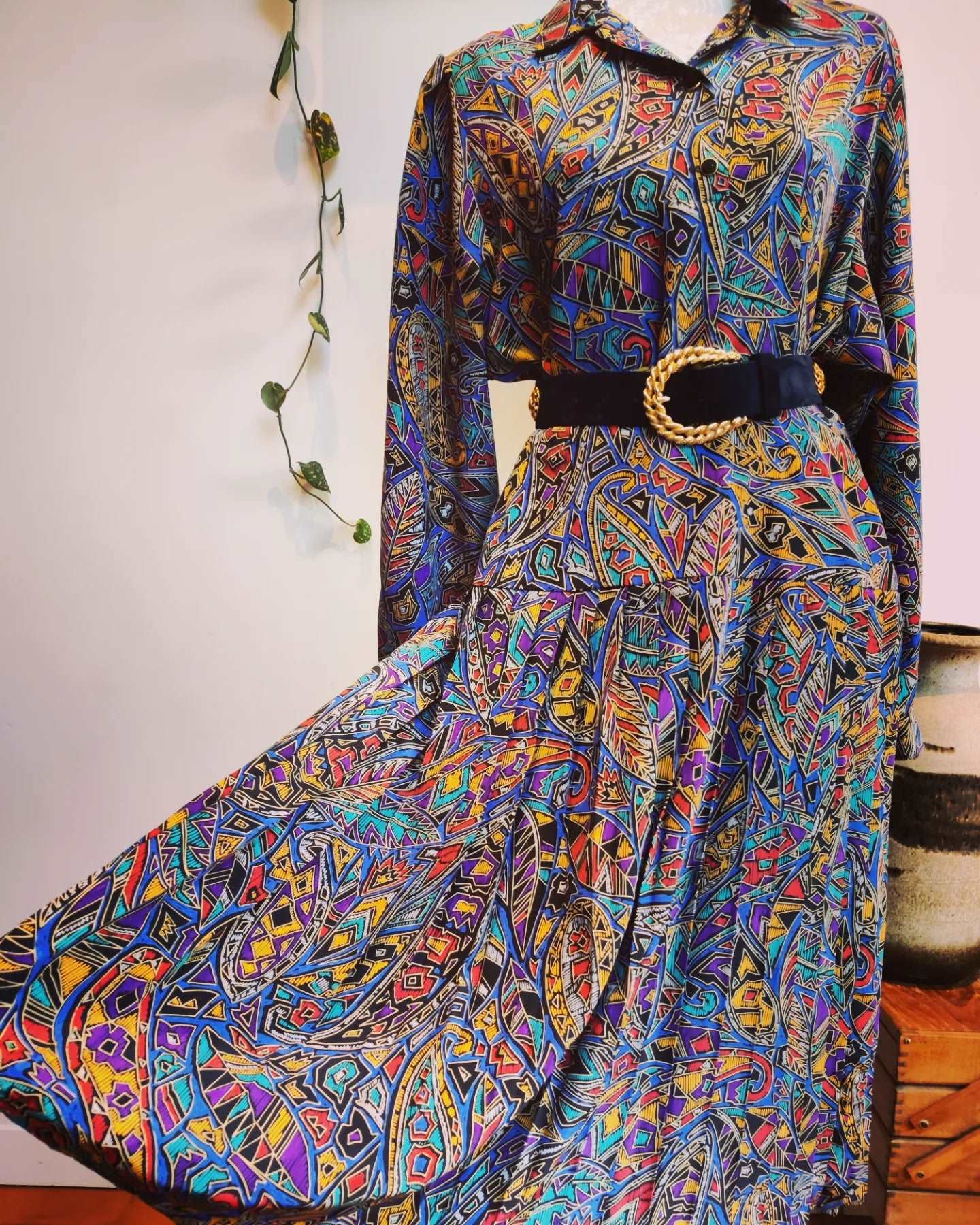 80s abstract co-ord size 12.