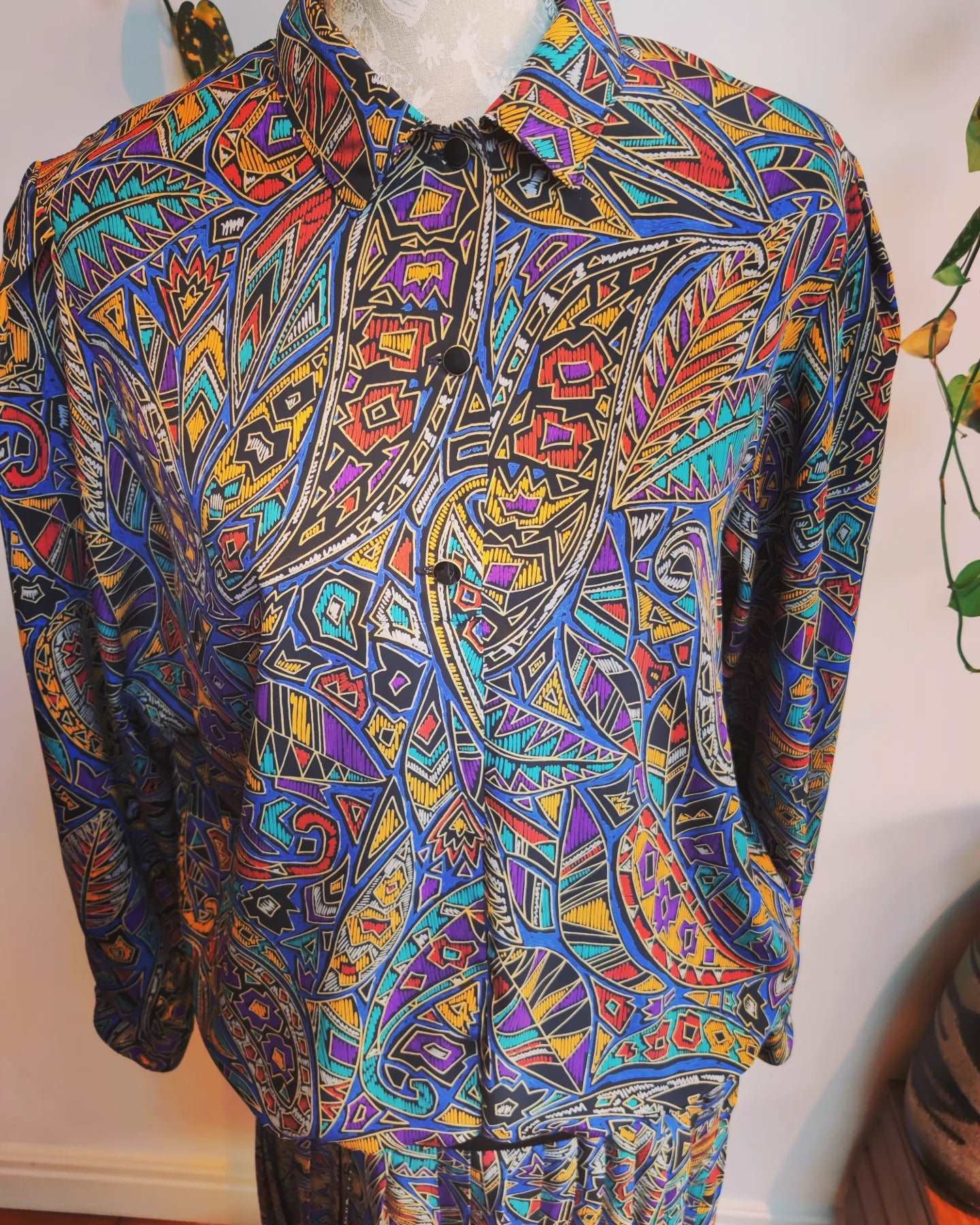 80s abstract shirt size 12.