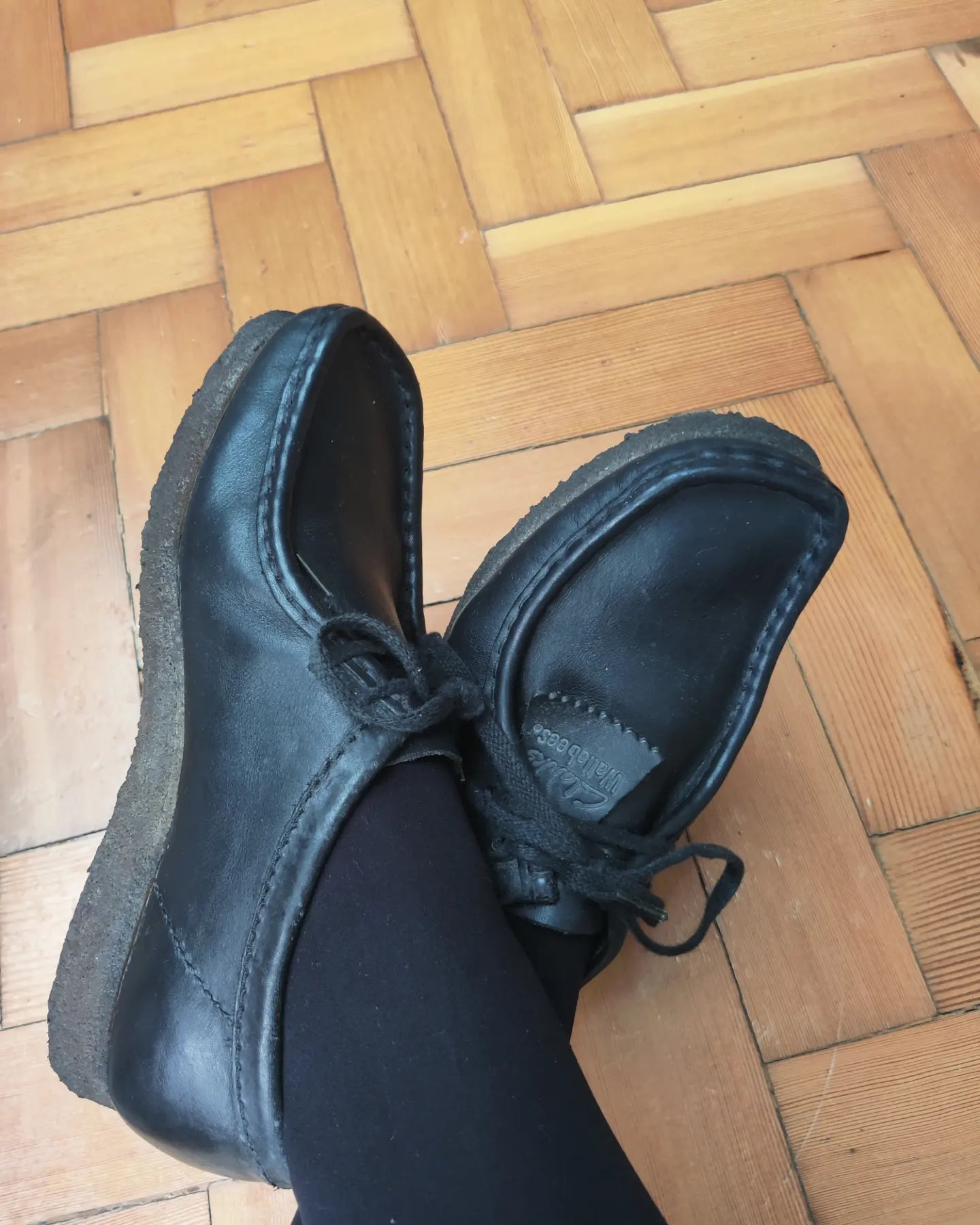 Clarks originals Wallabees in black leather 