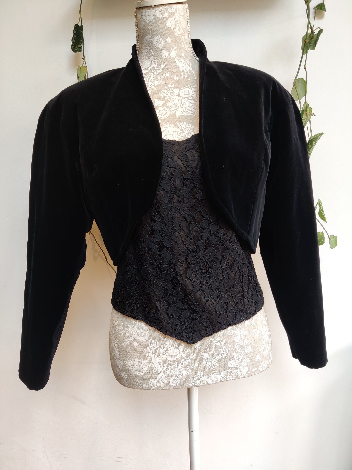 West German velvet and lace set