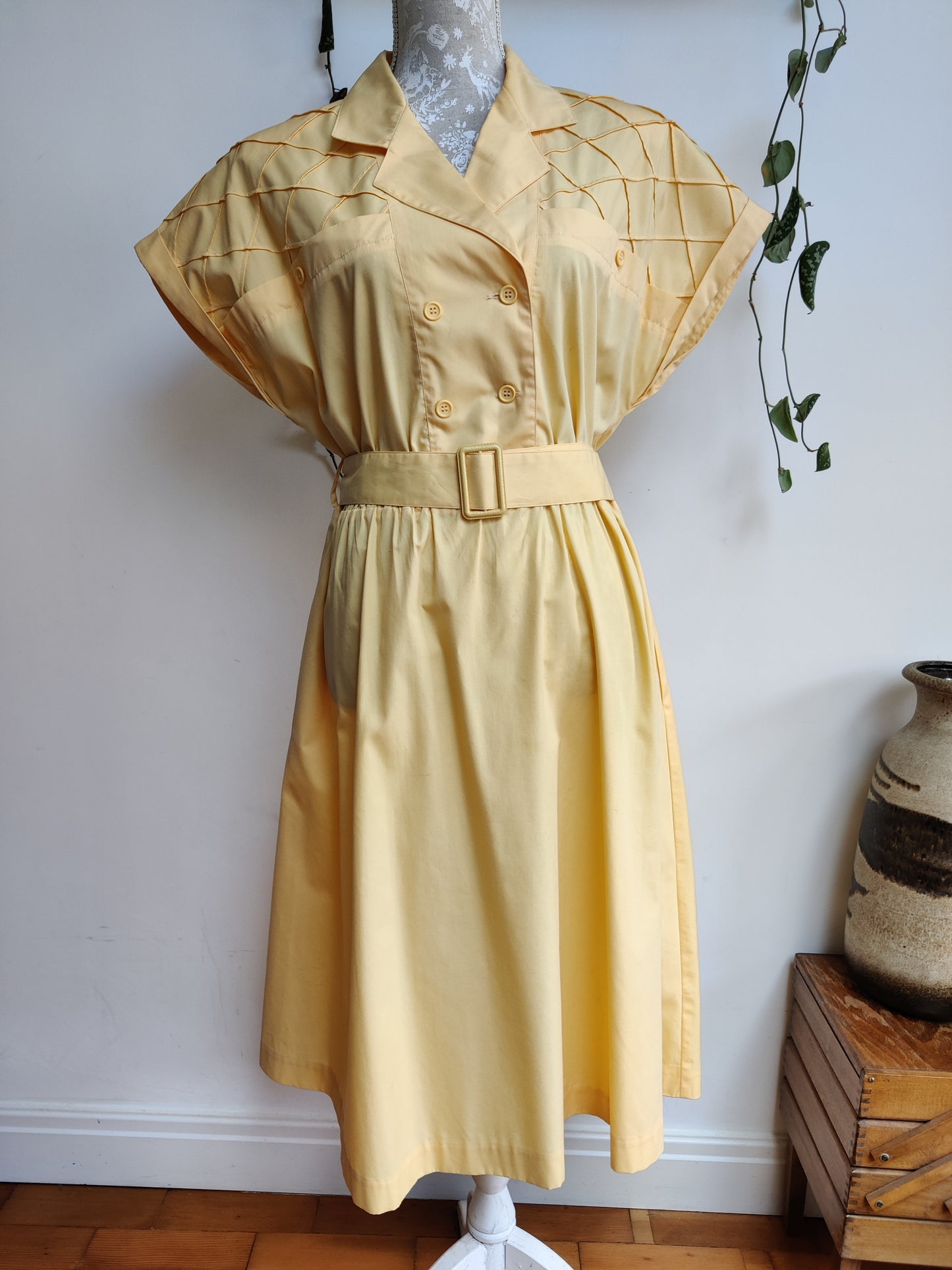 Vintage plus size dress with belt