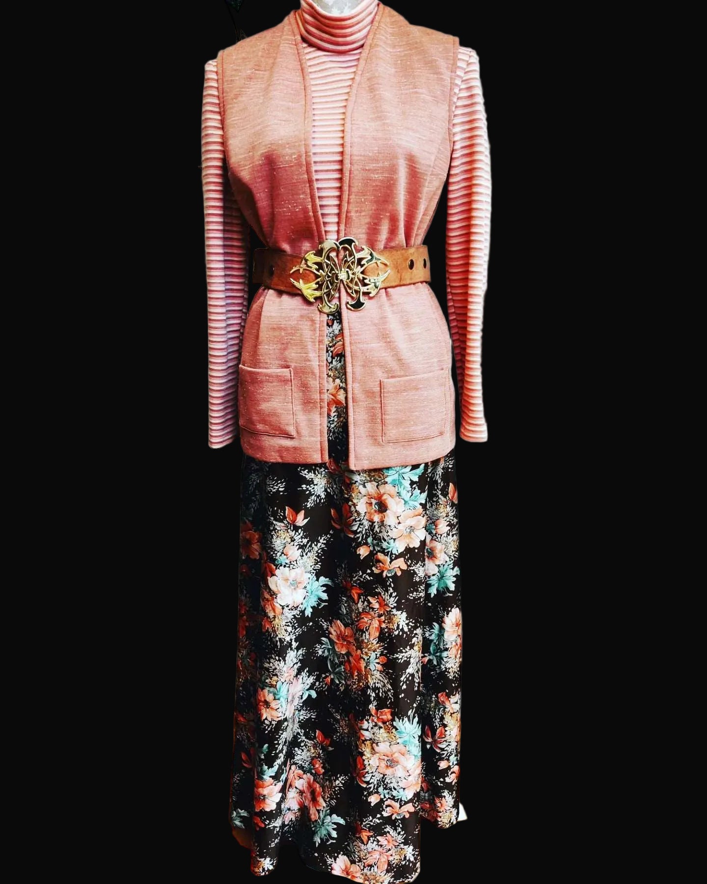 Ladies 1960's top and waistcoat co-ord